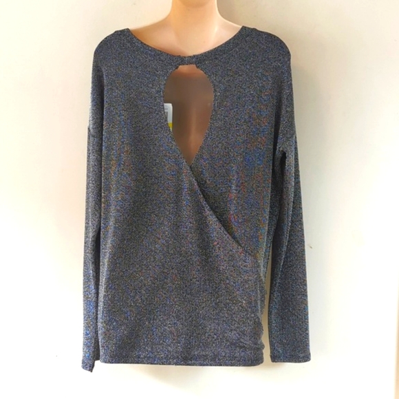 Paige Celeste Keyhole-Back Metallic Knit Top - Picture 8 of 16